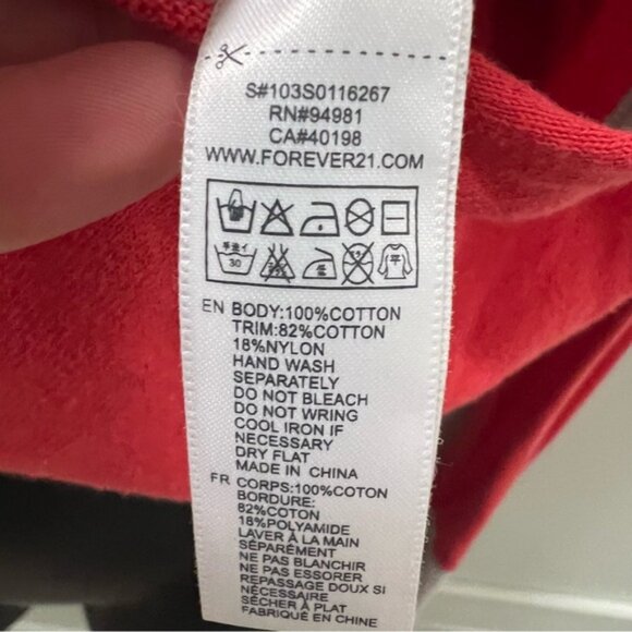 Vintage FOREVER 21 100% Cotton Coral Orange Pink Cardigan Sweater Size Small - Picture 4 of 10